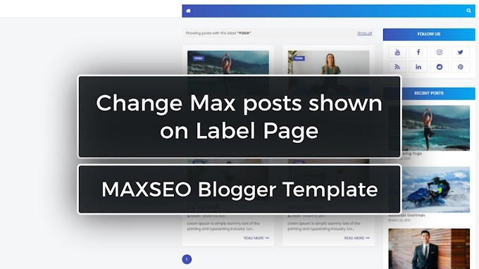 Change Max posts shown on Label Page - MAXSEO Blogger Template