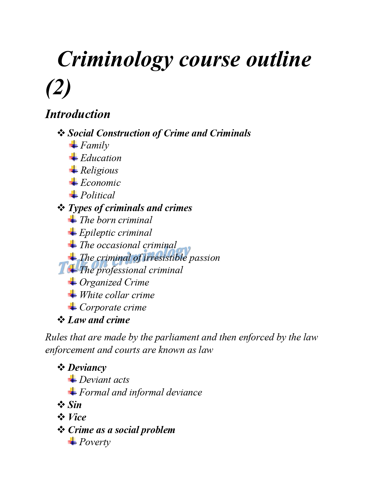 what is a good thesis title in criminology
