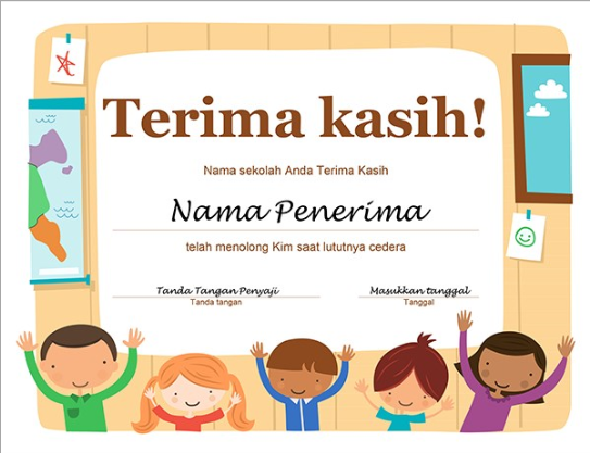 4 Template Word Gratis Yang Cocok Untuk Bingkai Piagam Dan Sertifikat Log Gis