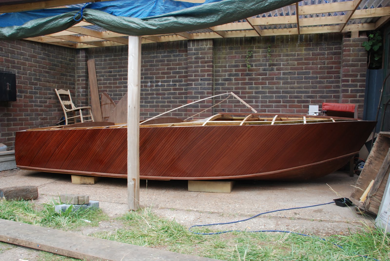 my wooden speed boat build epoxy sealer