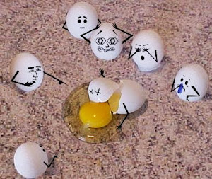 Not my actual broken eggs..