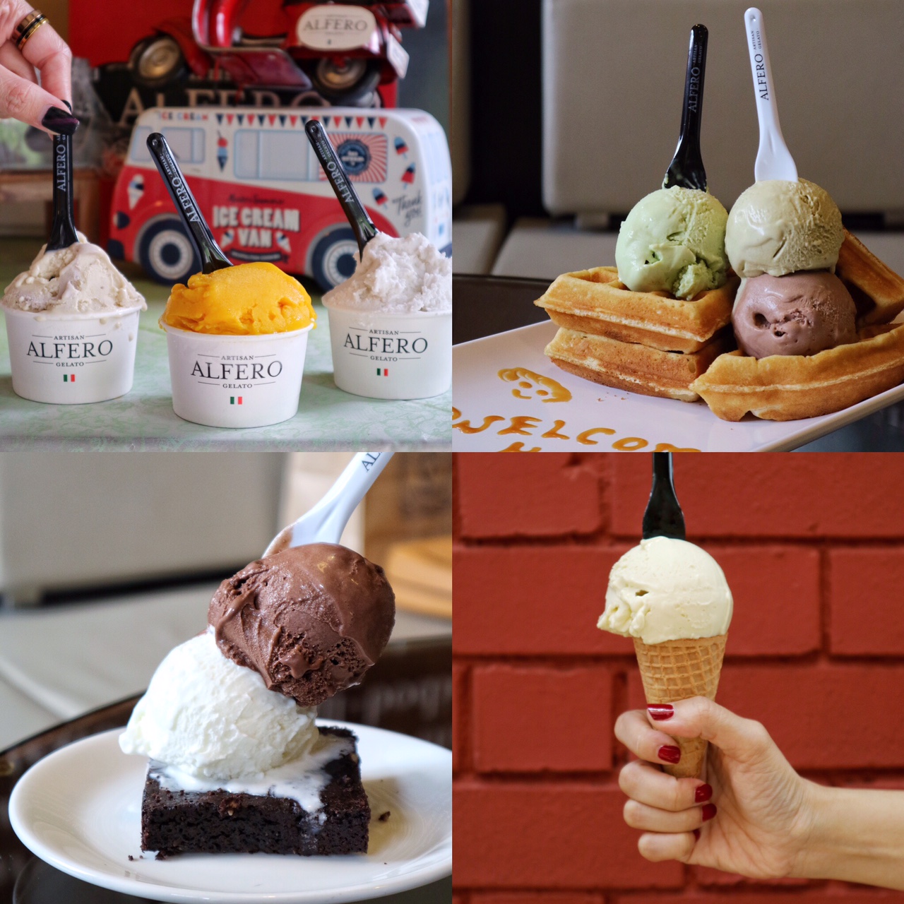 Alfero Gelato Neighbourhood Dessert Café with 96 FAT FREE Ice Cream