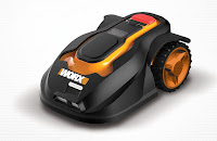 Worx Landroid WG794 Robotic Lawn Mower, for lawns up to 1/4 acre, auto returns to dock to recharge. Features include Shock Sensor, Rain Sensor, AIA, Anti-theft