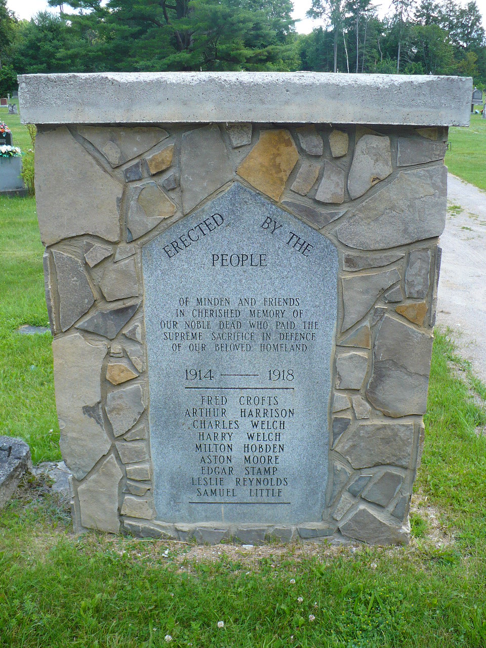 Ontario War Memorials Minden Cemetery