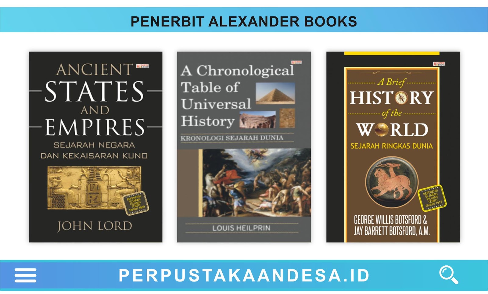 Daftar Judul Buku Buku Penerbit Alexander Books Perpustakaan Desa