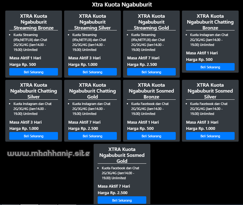 Tembak Paket XL Xtra Kuota Ngabuburit Tembak Paket XL Xtra Kuota Ngabuburit