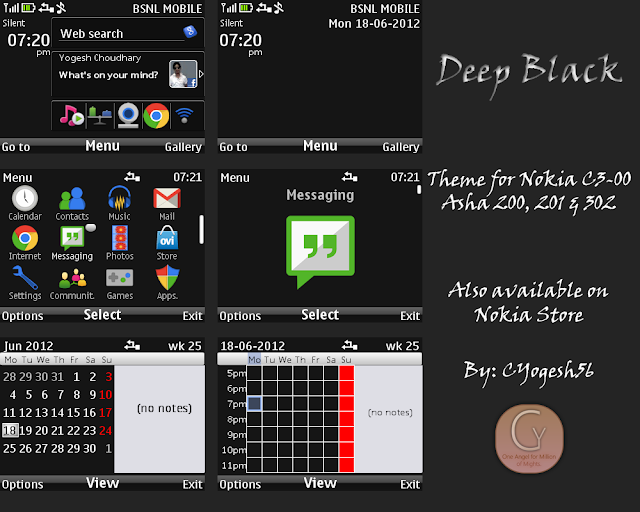 The Cleanest Themes for Nokia C3-00, Asha 200, Asha 201 & Asha 302 (2)