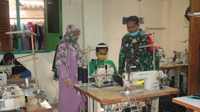 Istri Anggota Koramil/09 Pituruh Sukses Jalankan Usaha Konveksi dan Bordir