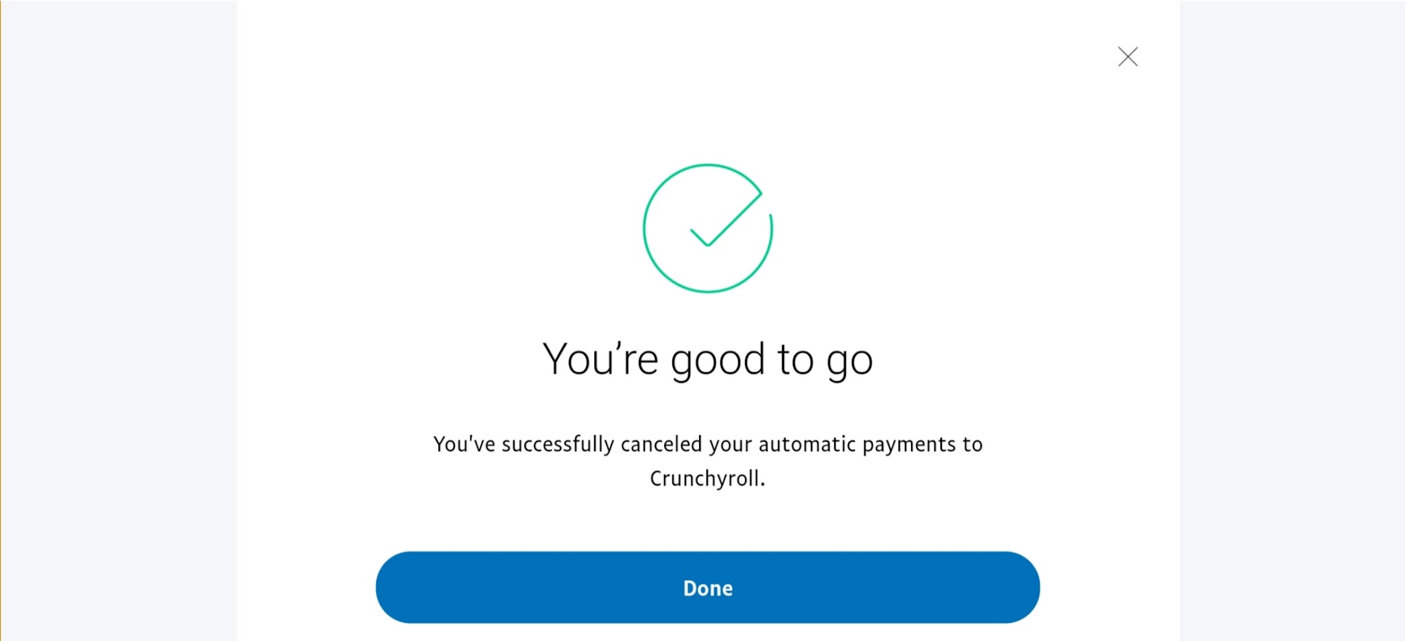 Cancel PayPal automatic payment
