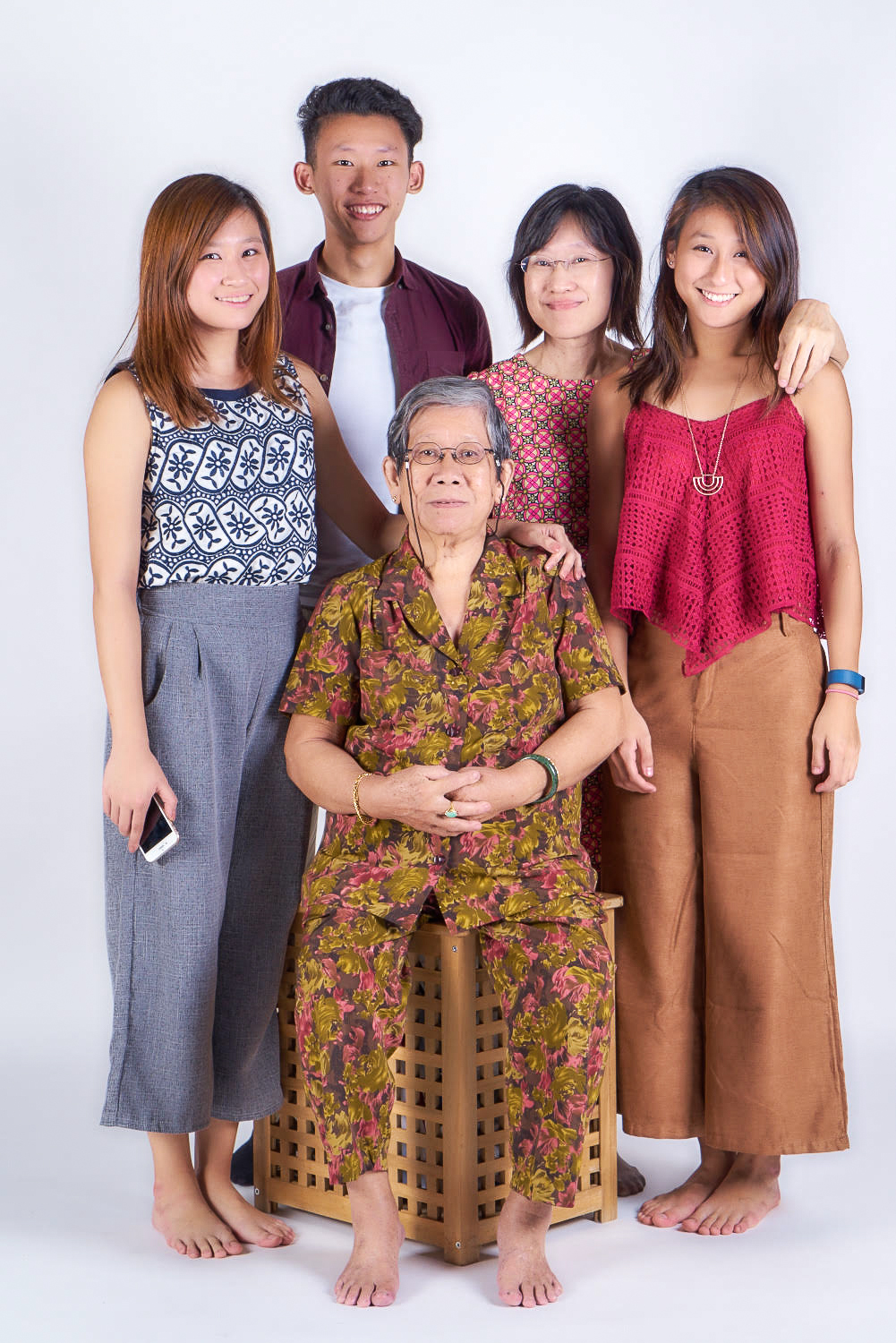 family photos with grandma studio shoot