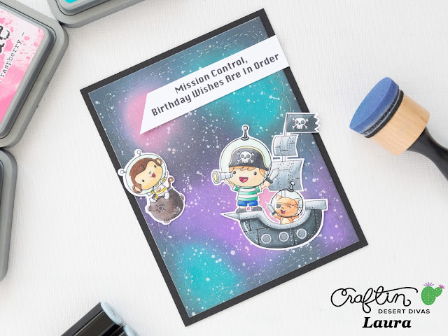 Distress Oxides Galaxy Background feat Craftin Desert Divas Space Cadets