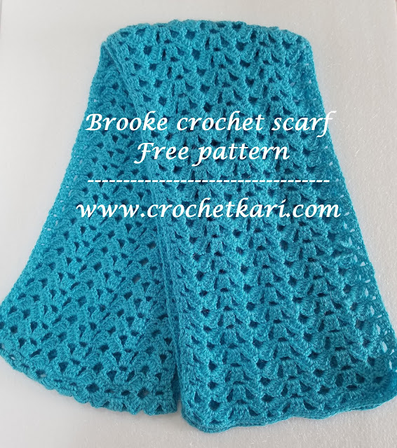 crochet brooke scarf free pattern