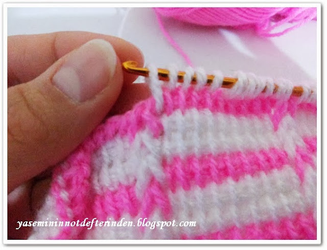 ...YASEMİNİN NOT DEFTERİNDEN...: TEK TIĞLA ÖRGÜ YELEK (ANLATIMLI)