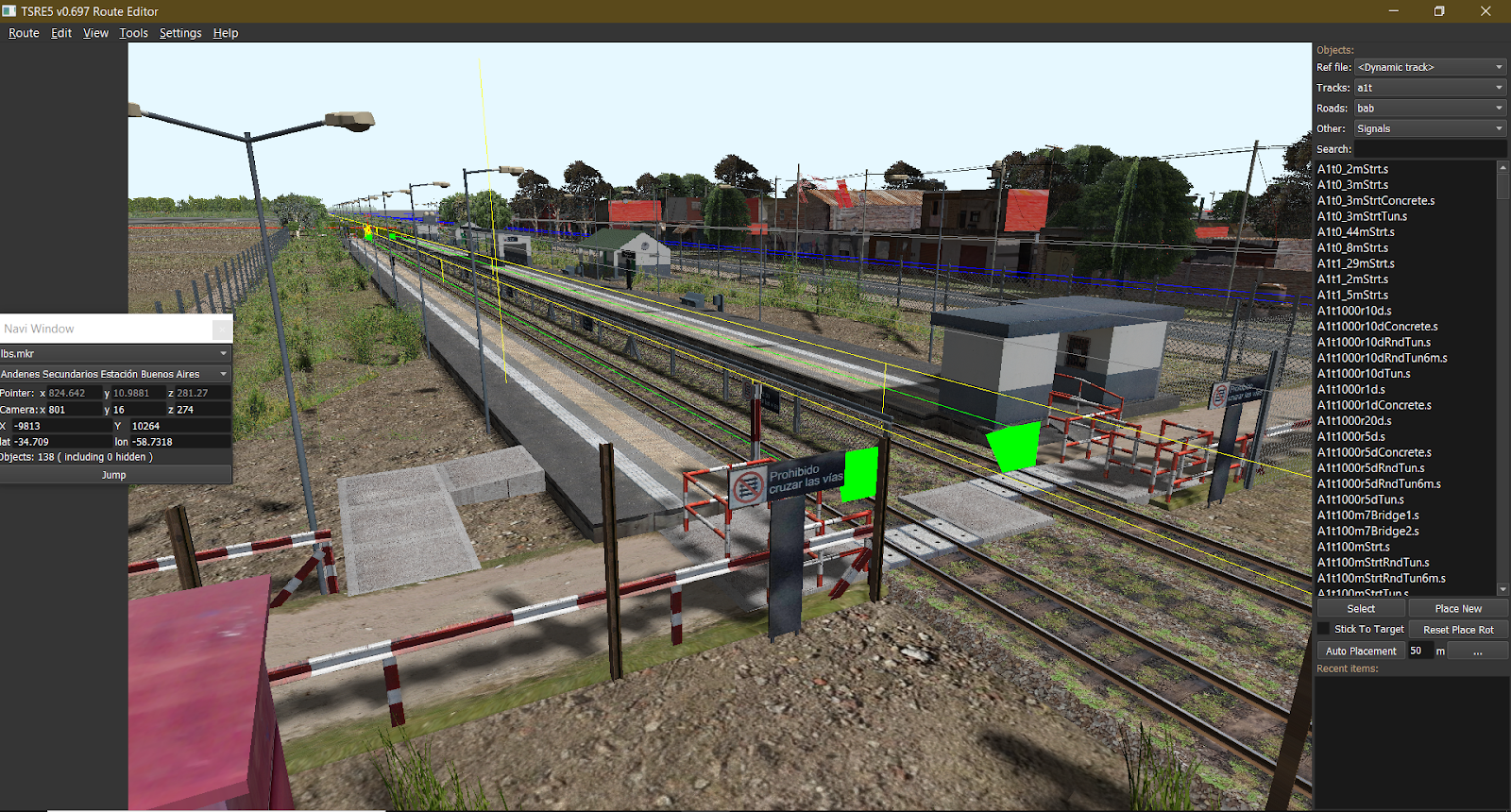 Rieles Virtuales TSRE 5 Editor de Rutas de Open Rails
