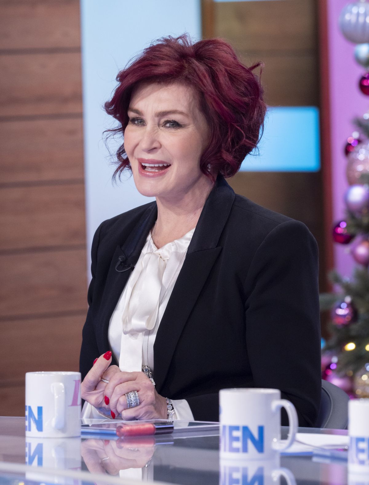 Sharon Osbourne clicks at Loose Women Show in London 18 Dec-2019