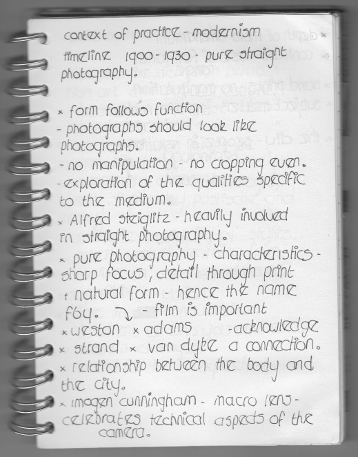 Context of Practice Pure and Straight Photography