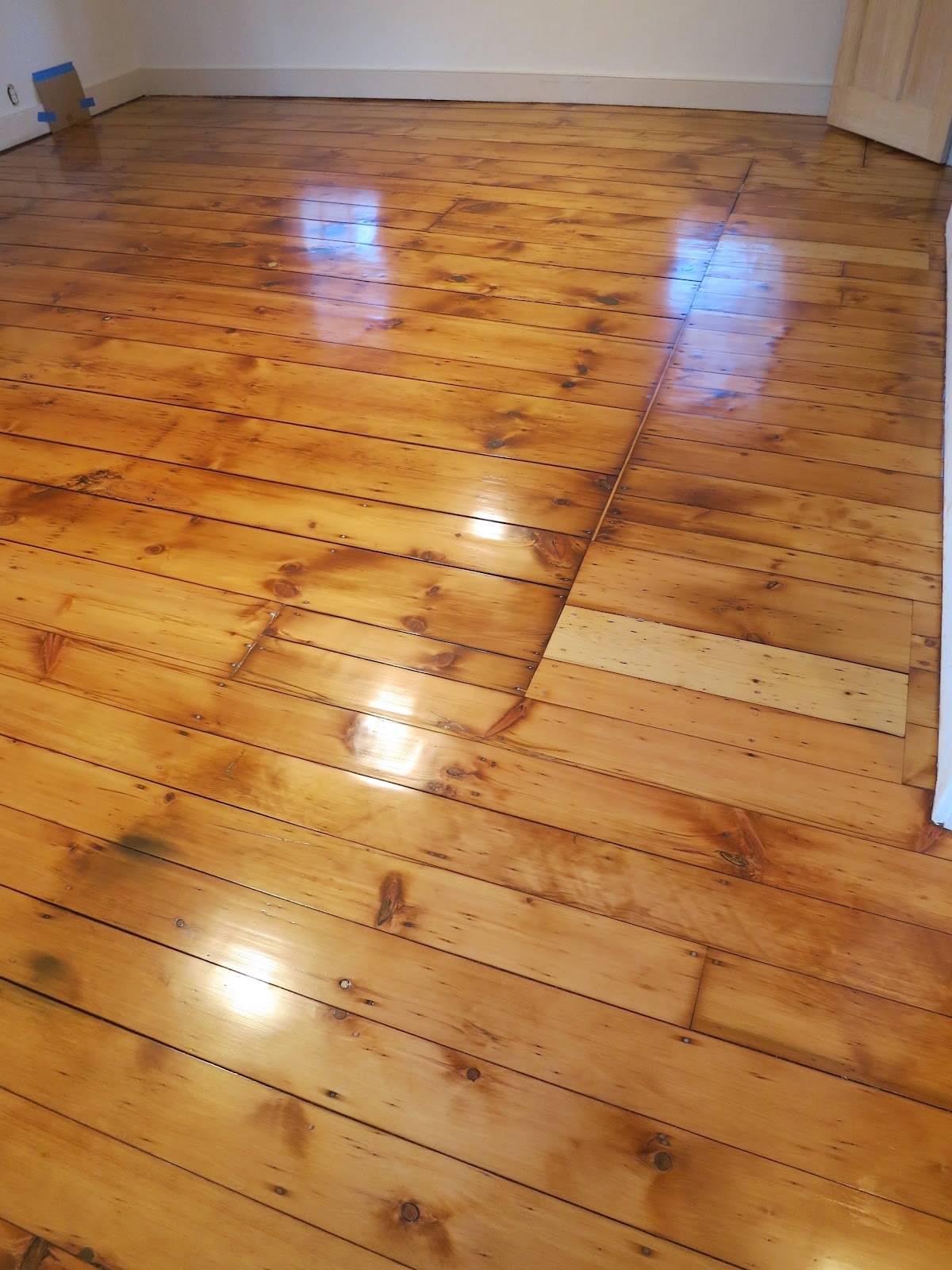 An Old Farm Saving Damaged Old Pine Floors