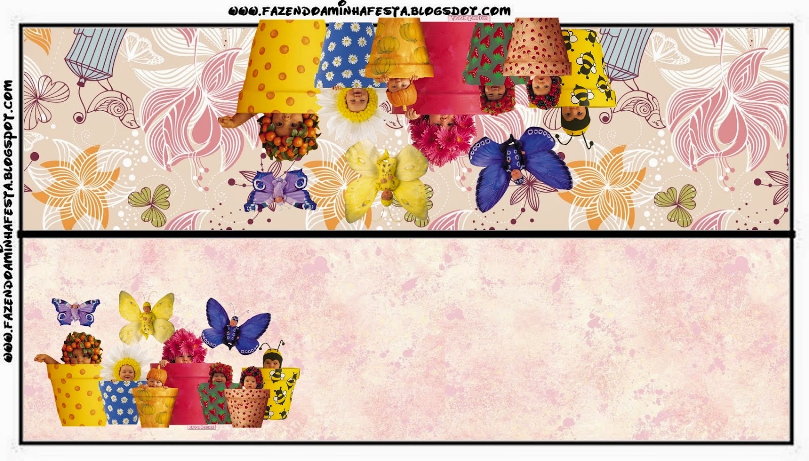 Bebés de Anne Geddes: Etiquetas de Candy bar para Primavera. etiqueta para golosinas