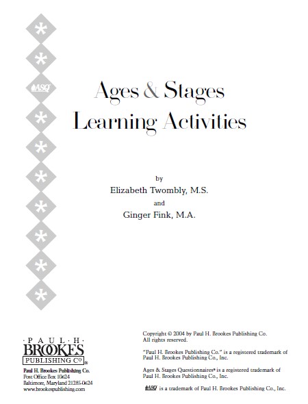   Ages Stages Learning Activities