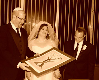 Rabbi Jason Miller at a Jewish wedding ceremony