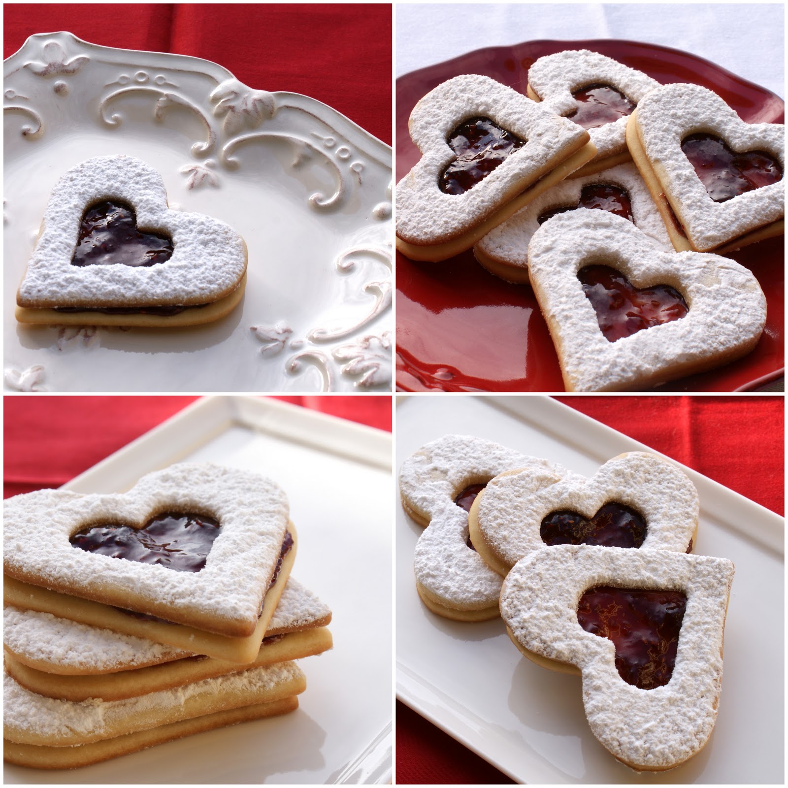 Authentic Suburban Gourmet Raspberry Jam Filled Heart Cookies + 40