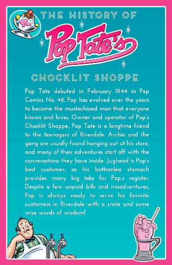 Coffee and Comics: POP TATE&#039;S CHOCKLIT SHOPPE