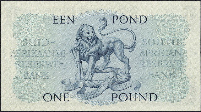 South Africa Currency One Pound banknote 1948