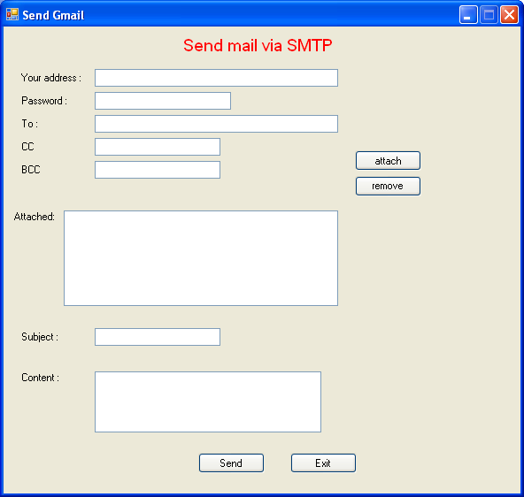 Send email via SMTP using Winform Learn It Your Way