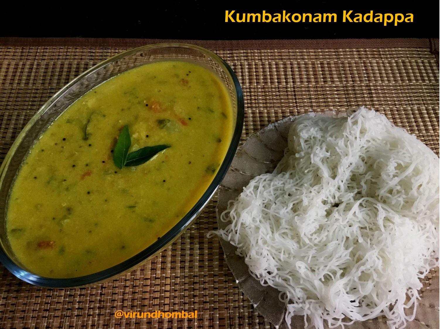 Kumbakonam Kadappa Side dish for Idiyappam, aapam, dosa and poori