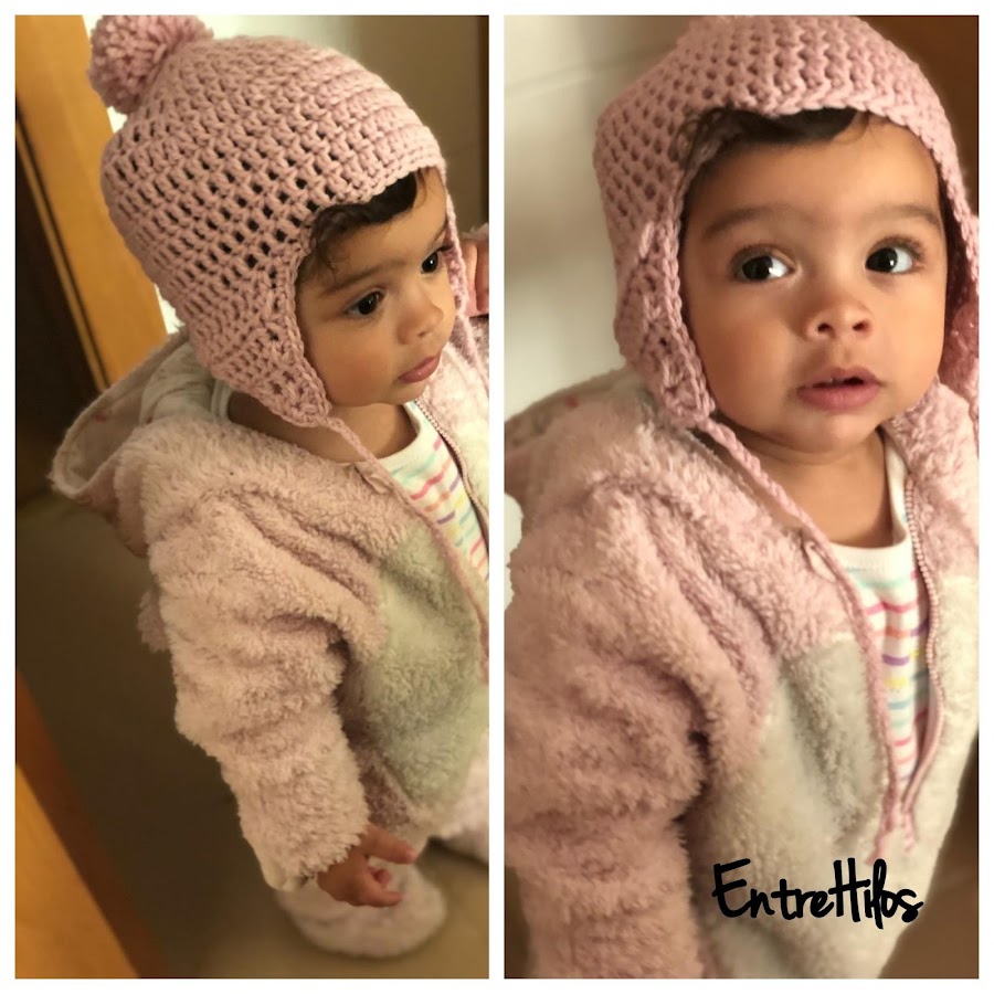 gorro orejero a crochet con patron
