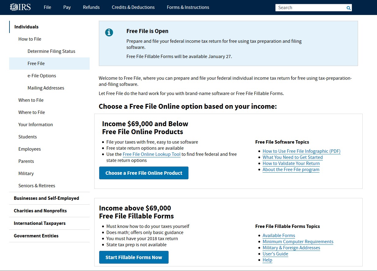 Franklin Matters IRS Free File offers free tax prep options for