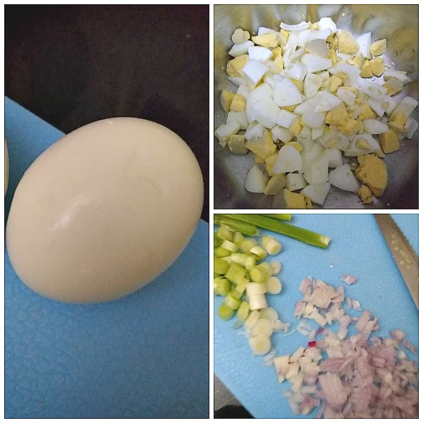 Step by Step Pictures of making Egg Salad Sandwich