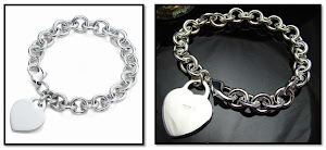 Silver Love Heart Tag Bracelet