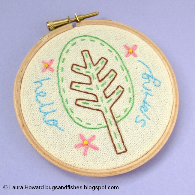 Bugs and Fishes by Lupin: Hello Spring: Tree Embroidery Patterns