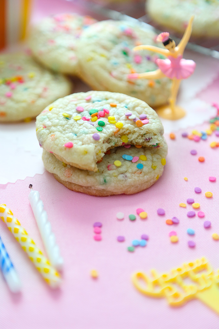 Birthday Cake Sugar Cookies with Sprinkles Sprinkle Bakes