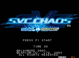 SNK vs Capcom Chaos - PS2 Final 1.03 EGHT svcps2 hack mod bootleg kof svcchaos