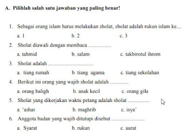 Soal Pat Ukk Kelas 2 Fiqih Sd Mi 2020 File Pembelajaran Kurikulum2013