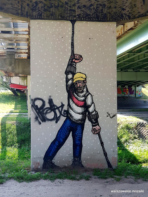 Warszawa Warsaw Mokotów filar wiaduktu mural streetart graffiti street