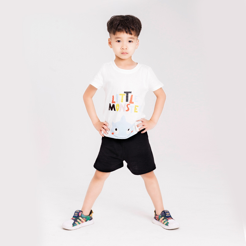 Unicorn Kids Áo phông cộc tay bé trai hình quái vật bé nhiều size