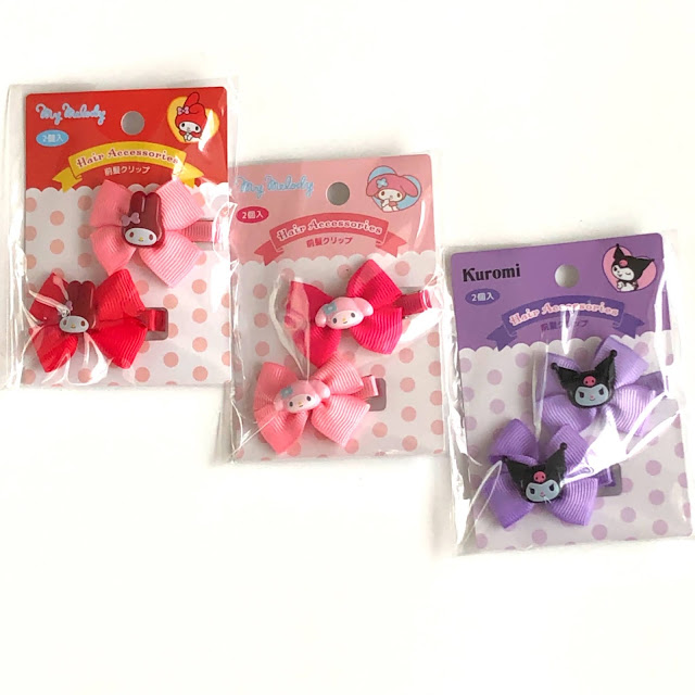 まいにちハッピー♡ サンリオ 前髪クリップ2個【ダイソー】マイメロ クロミ キキララ ポチャッコ ポムポムプリン
