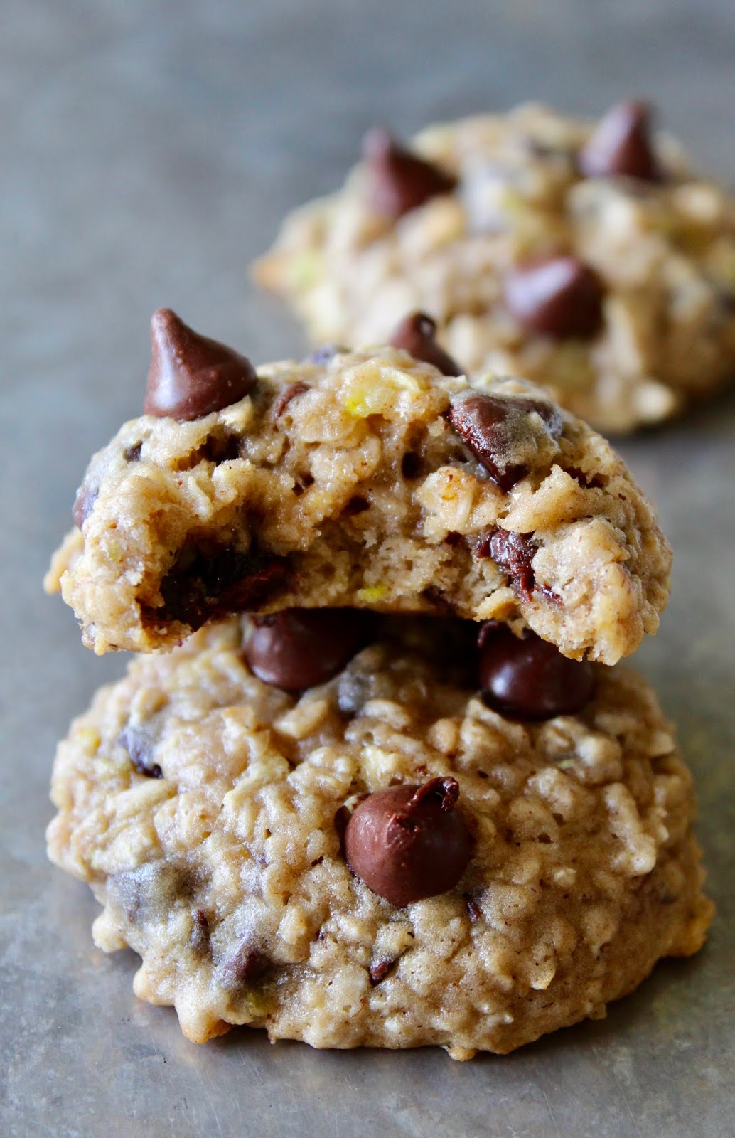 Oatmeal Zucchini Chocolate Chip Cookies