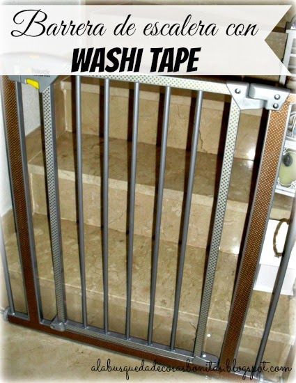 Barrera de escalera con washi-tape