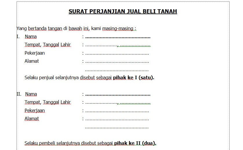 Contoh Surat Perjanjian Jual Beli Tanah Bermaterai Contoh Surat