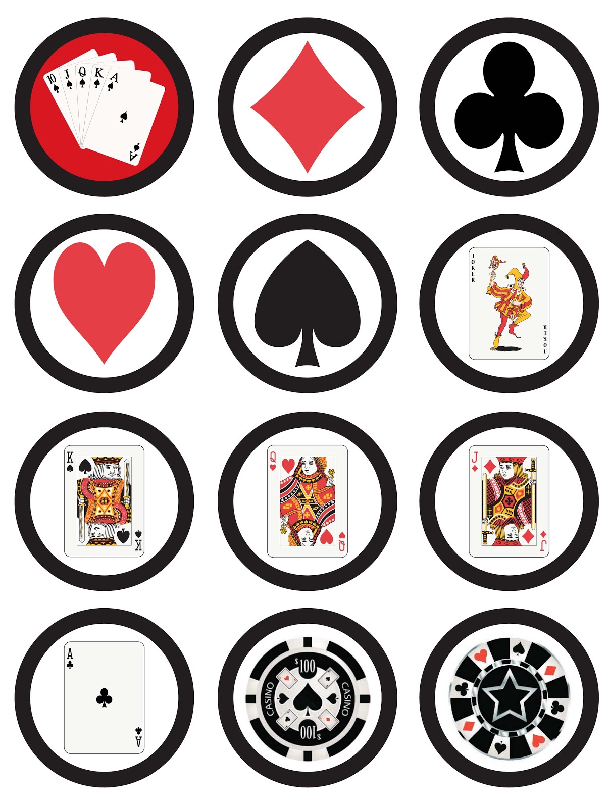 Free Printable Casino Party Decorations