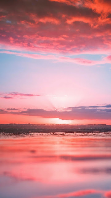 Iphone wallpaper for pink beach sunset