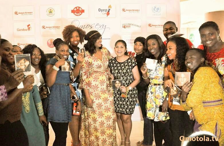 omotola autograph signing abuja