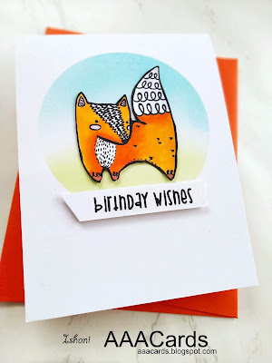 Funky Fossil Designs the quick brown fox, Funky fossil Fox card, Birthday card, masculine birthday card, masculine card, Copic markers, masking, Quillish, Fun