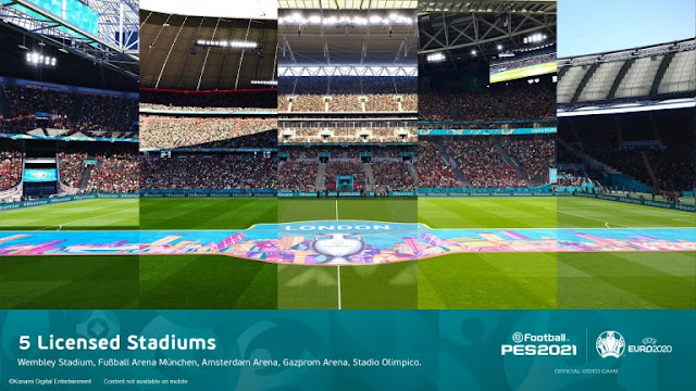 رسميا تحديث كأس أوروبا للأمم UEFA Euro 2020 متوفر الآن بالمجان للعبة PES 2021 و هذه محتوياته