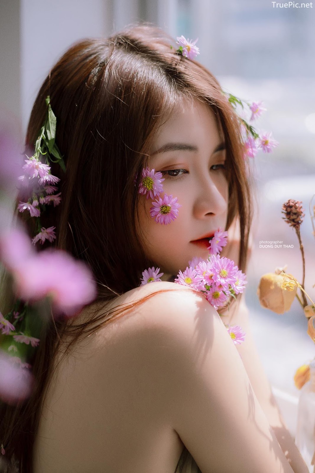 Vietnamese beautiful model Vu Thanh Huong - Fairies purple chrysanthemum - Picture 16