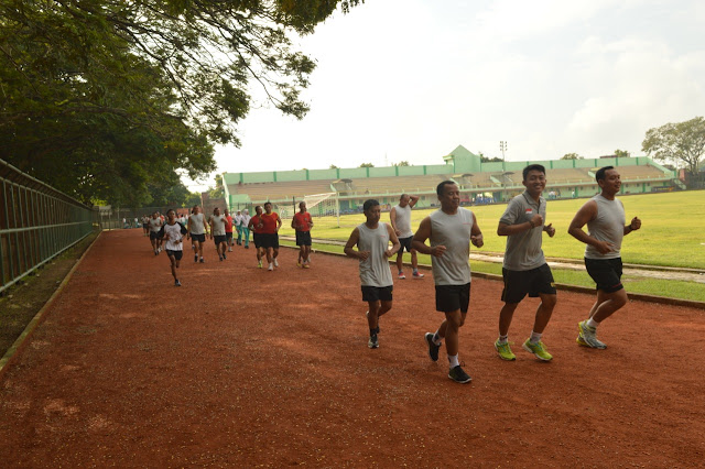 Lari Aerobik Guna Tingkatkan Fisik Prajurit
